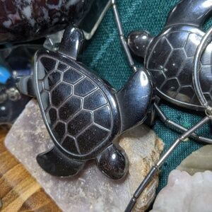 Hematite turtle plus free necklace choice